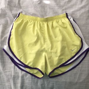 Yellow Nike Dry Fit Shorts